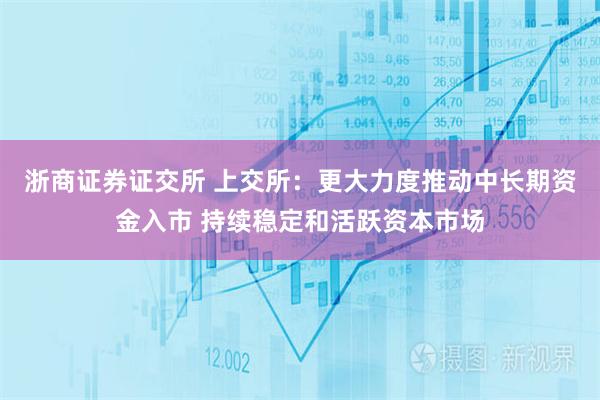 浙商证券证交所 上交所：更大力度推动中长期资金入市 持续稳定和活跃资本市场